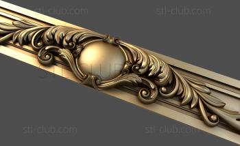 3D model Horizontal panel, 3d stl model for CNC (STL)